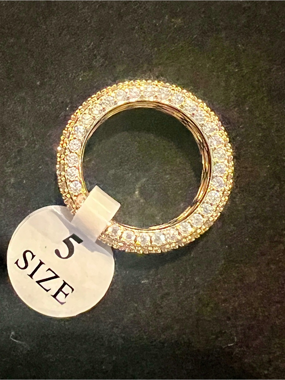 Yellow Gold Filled AAA CZ Ring Size 5